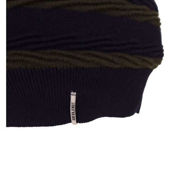 ANERKJENDT Akrico Sweater Size S Mens Blue Green Rolled Cable Knit 9519224 - Picture 7 of 11